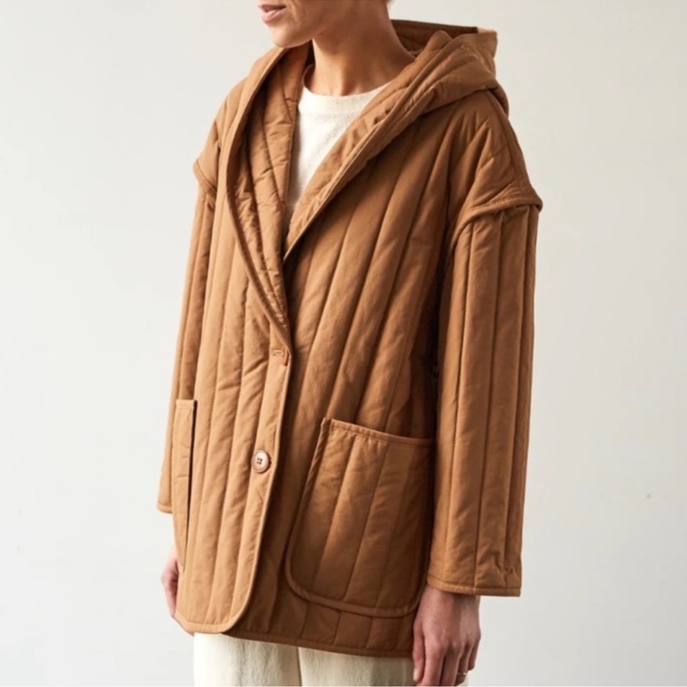 7115 by Szeki Hooded Quilted Jacket Medium